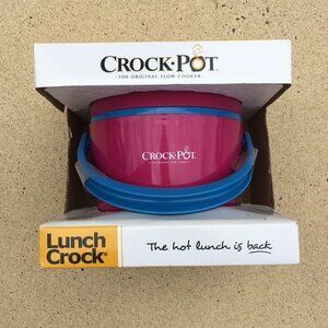 Brand New Magenta and Blue Crock-Pot Lunch Crock